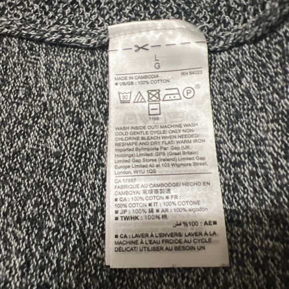 Gap Gray Marled Open Front Cardigan Sweater Size L - Picture 11 of 12